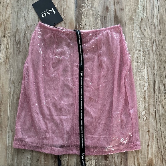 Kyo The Brand Sequin Mini Skirt SZ 6 Pink Party Sparkle Barbiecore NWT - Picture 9 of 9